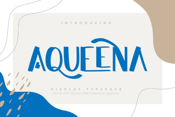 Aqueena Font: Fun & Trendy Display Fonts for Small Business Branding