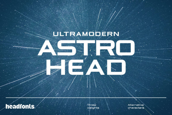 Astrohead: A Modern Display Font for Small Business Branding
