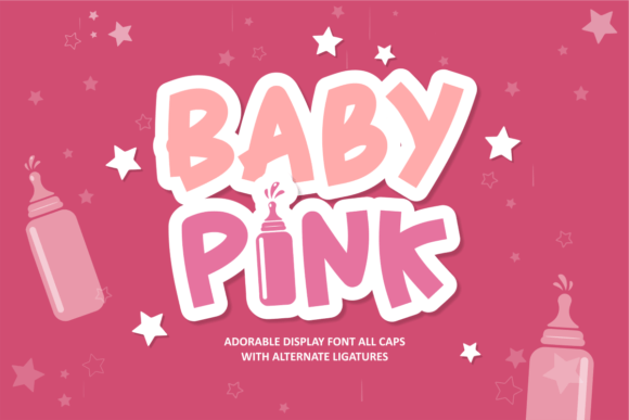 Baby Pink: A Cute Cartoon Display Font for Playful Branding