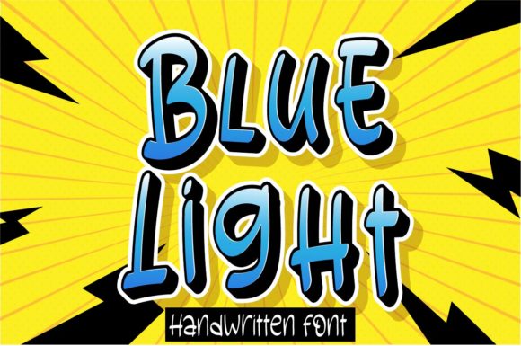 Blue Light: A Cool Display Font for Handmade Products