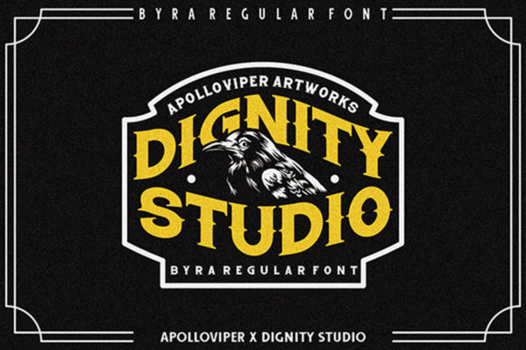 Dignity Studio Bold Vintage Display Font for Web Design