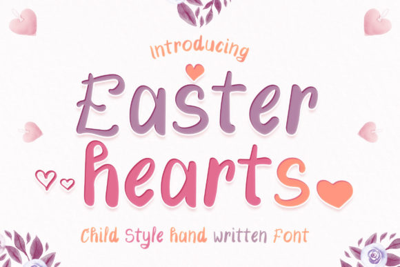Easter Hearts: A Joyful Display Font with Doodle Charm