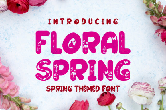 Floral Spring Display Font for Playful Branding Projects