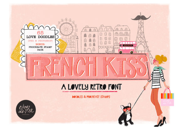 French Kiss Font: A Retro Display Typeface for Bold Visual Content