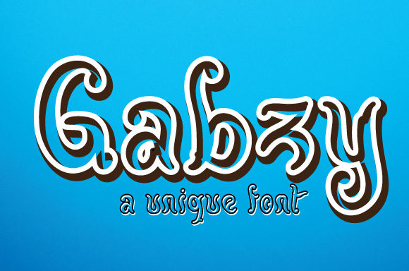 Gabzy Outlined Display Font for Handmade Labels & Product Design