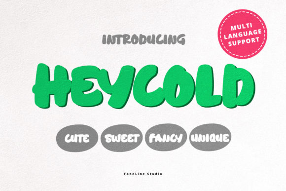 Heycold: The Bubbly Display Font for Playful Web Brands