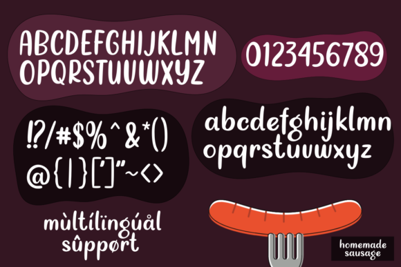 Homemade Sausage Display Font for Consistent Brand Design