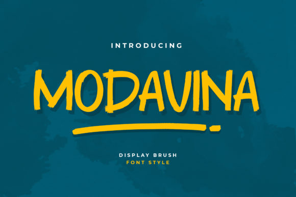 Modavina: A Versatile Brushed Display Font for Modern Design