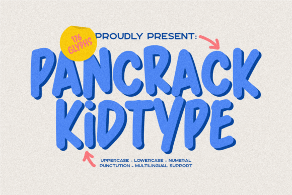 Pancrack Kidtype: A Playful Display Font for Brand Identity