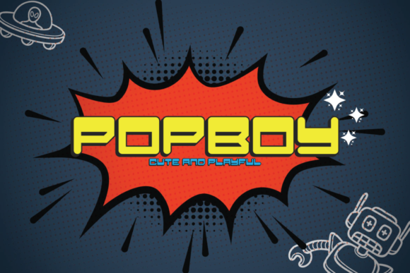 Pop Boy Display Font for Playful, Realistic Design