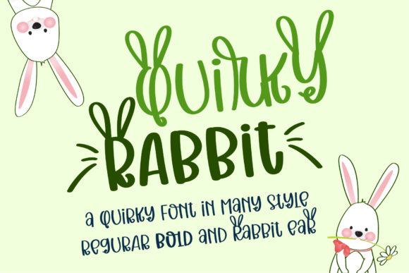 Quirky Rabbit: A Charming Bunny Display Font for Logos and Packaging