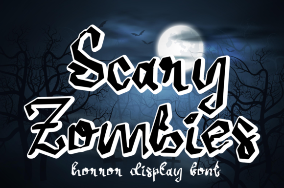 Scary Zombies Font for Spooky Display Designs