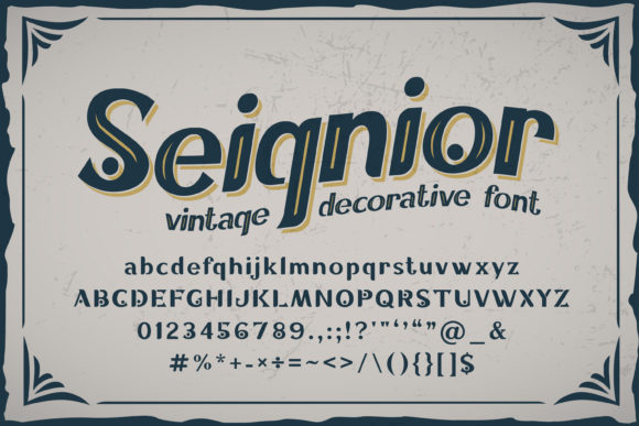 Seignior: A Bold Vintage Display Font for Editorial Design