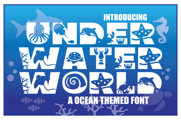 Underwater World: A Bold Display Font for Editorial Design